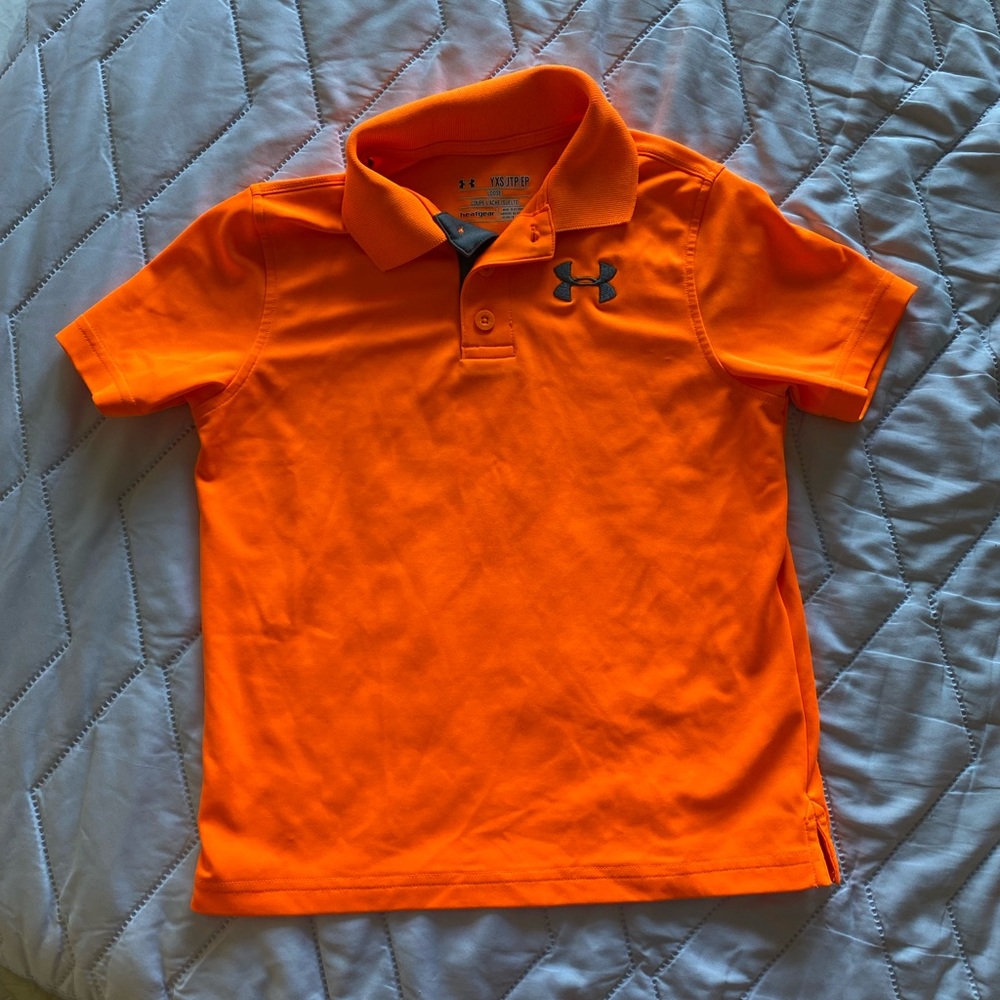 Under Armour Youth Extra Small Orange Golf Polo Shirt